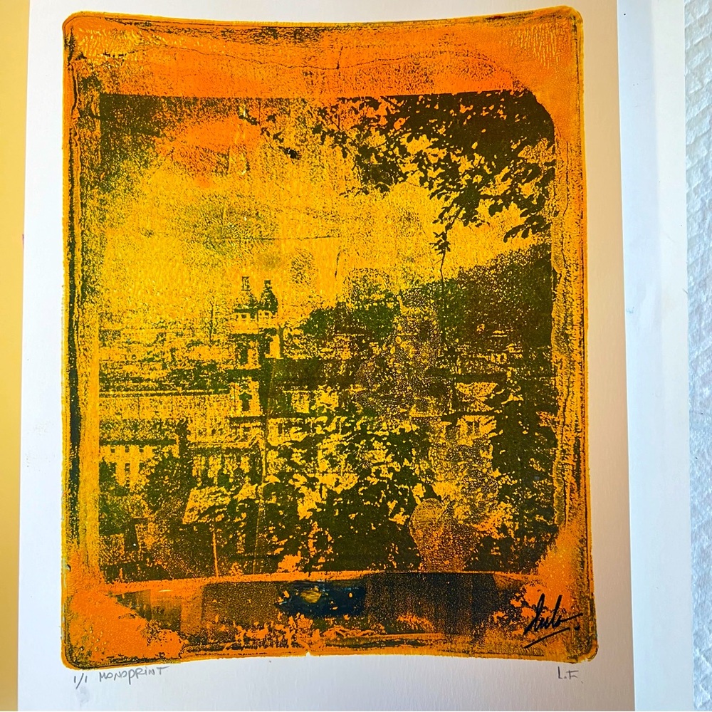 #303 med 9x12 Monoprint